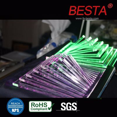 Foglio acrilico fluorescente a neon illuminato da bordo Tavola di segnale acrilica a LED 2.8mm-15mm